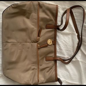 Tan Fabric Shoulder Bag
